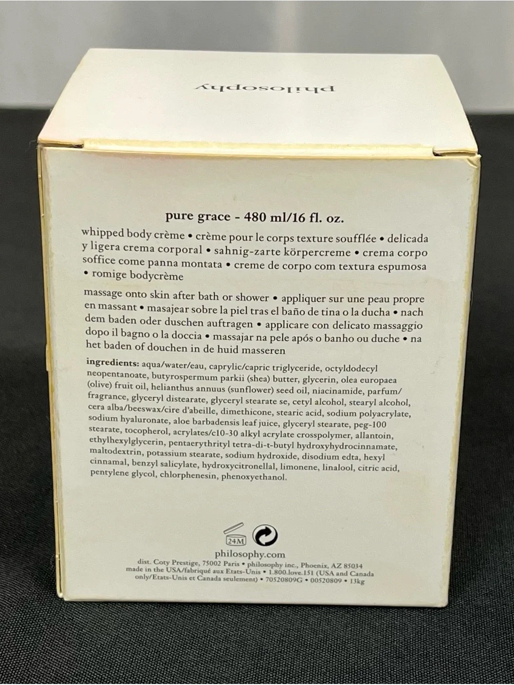 Philosophy Pure Grace Whipped Body Crème 16 oz